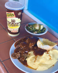 meatloaf and potatoes